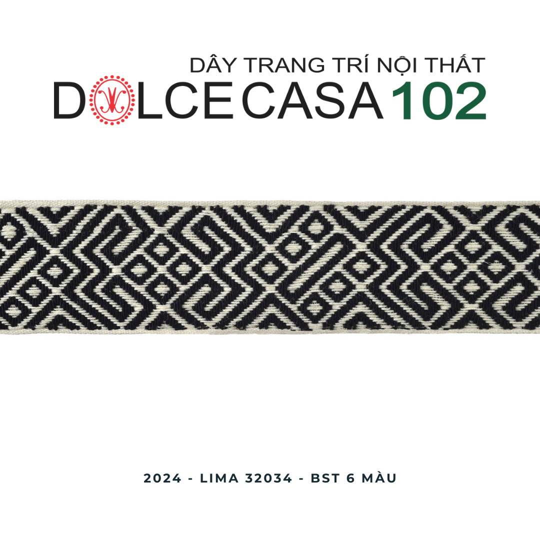 LIMA 2024 dây trang trí hoa văn dệt guipure 32034 có sẵn tại nhà máy
