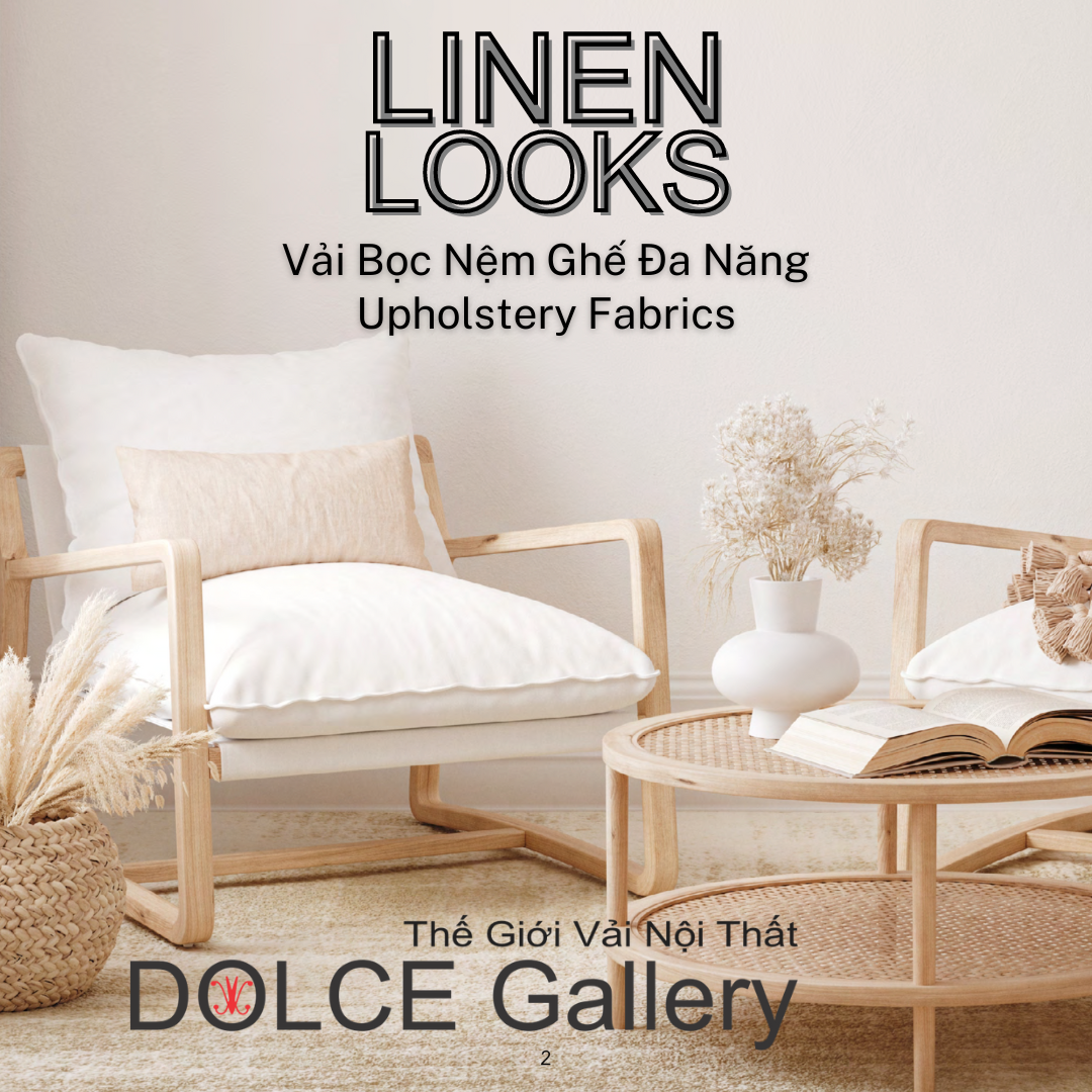 Vải đa chức năng bọc nệm ghế 2024 LINEN LOOKS