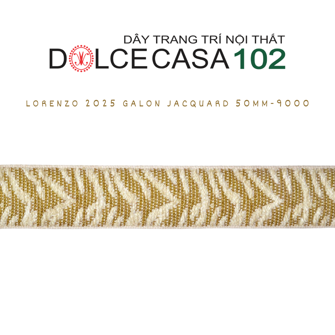 2025 dây trang trí LORENZO hoa văn dệt jacquard có sẵn tại kho nhà SX