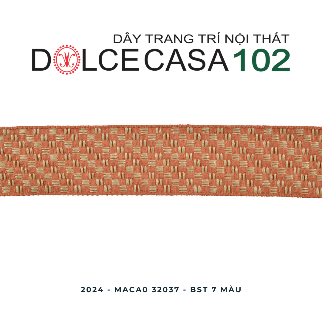 MACAO 2024 dây trang trí hoa văn dệt cọ 32037 có sẵn tại nhà máy