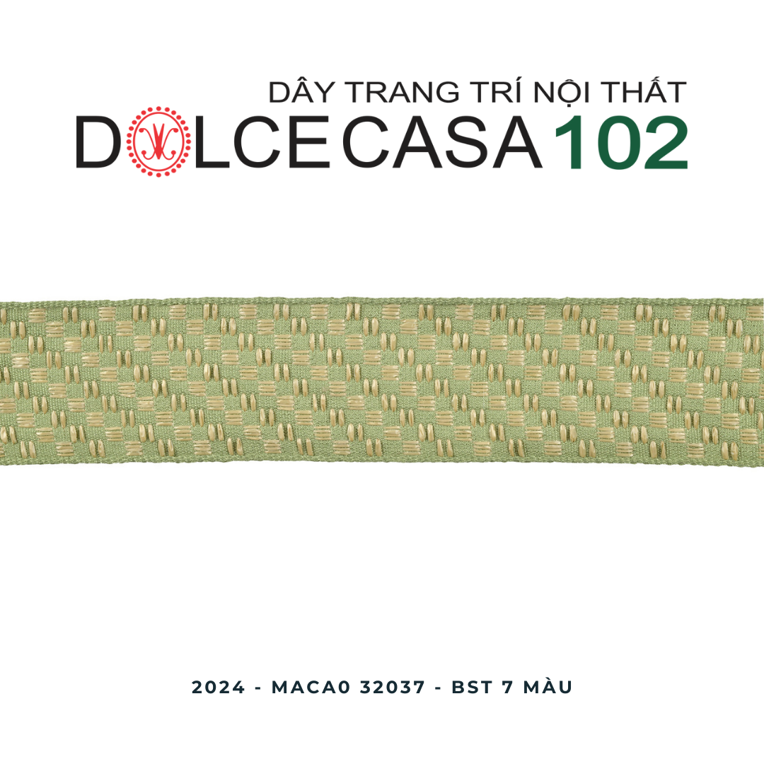 MACAO 2024 dây trang trí hoa văn dệt cọ 32037 có sẵn tại nhà máy