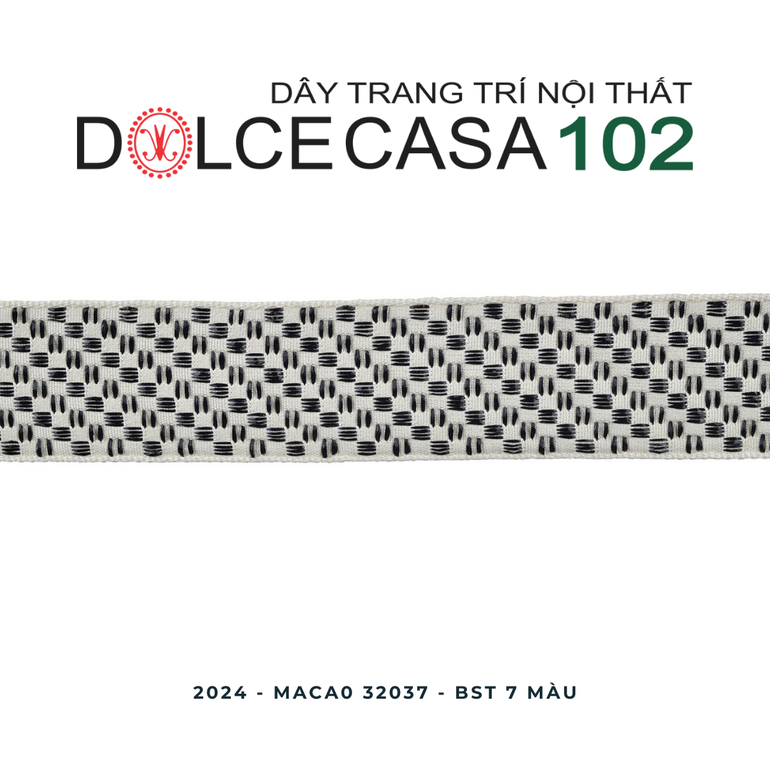 MACAO 2024 dây trang trí hoa văn dệt cọ 32037 có sẵn tại nhà máy