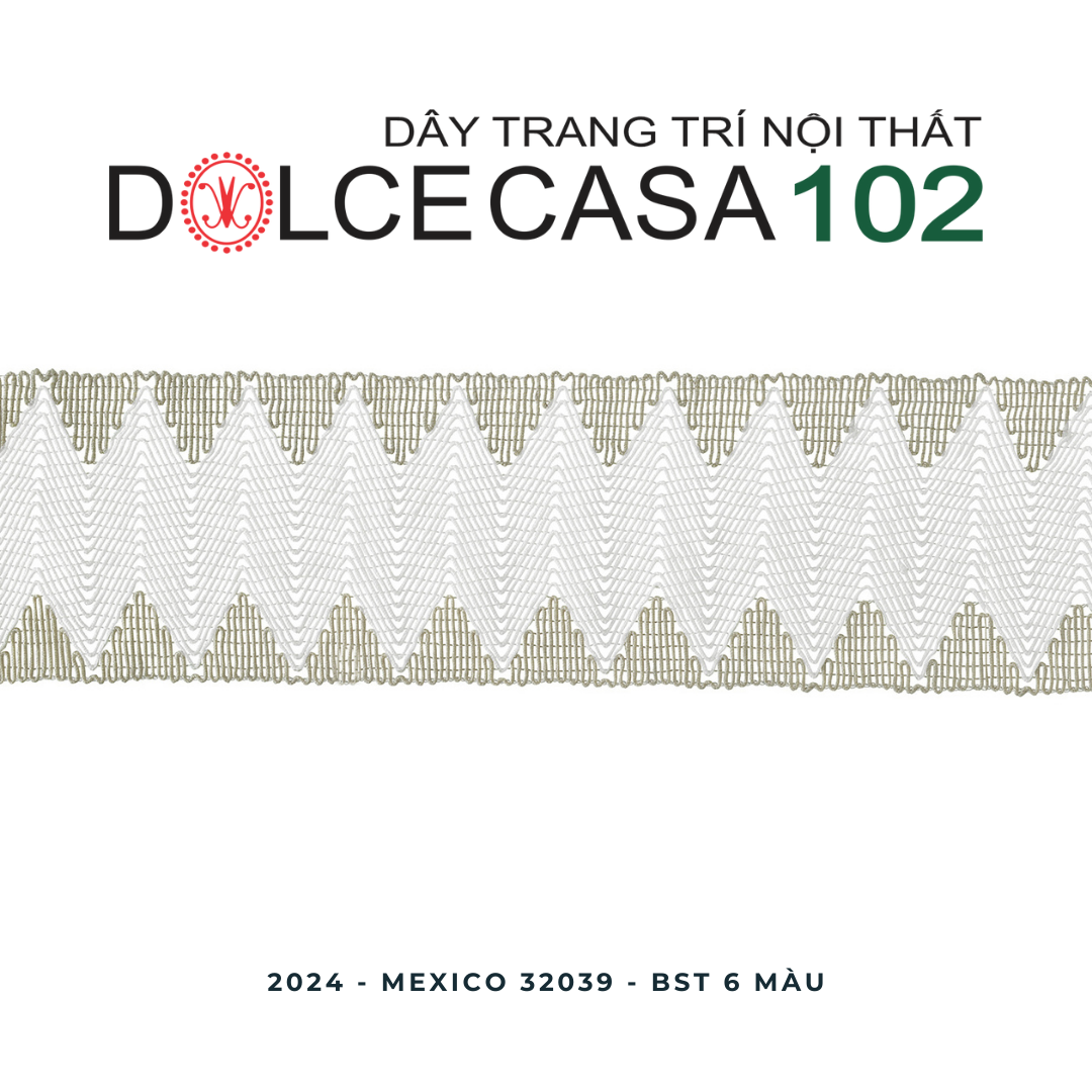 MEXICO 2024 dây trang trí hoa văn dệt guipure 32039 có sẵn tại nhà máy