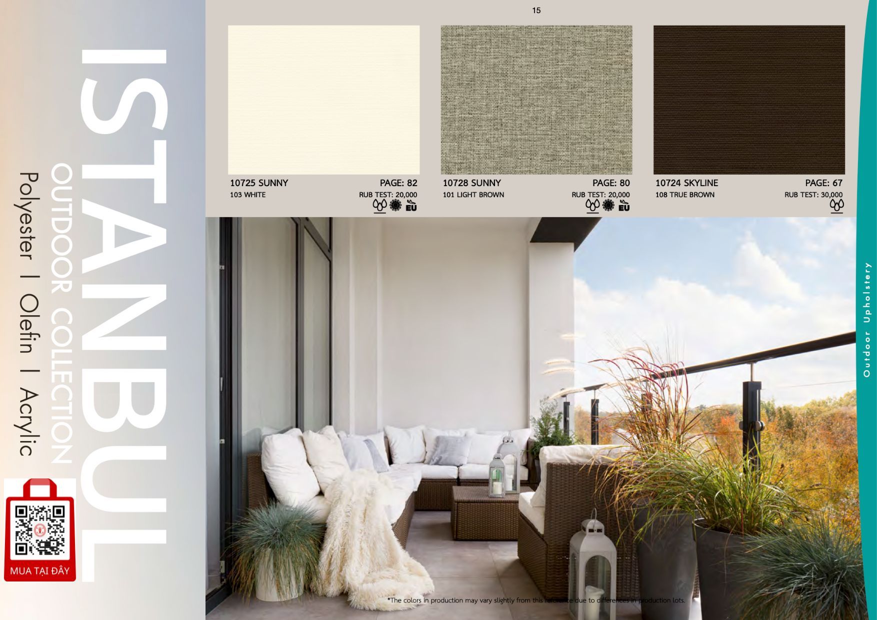 Vải Ngoài Trời 2024 Hints of Nature ISTANBUL OUTDOOR COLLECTION