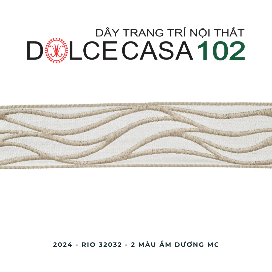 RIO 2024 dây trang trí dệt jacquard 32032 có sẵn tại nhà máy