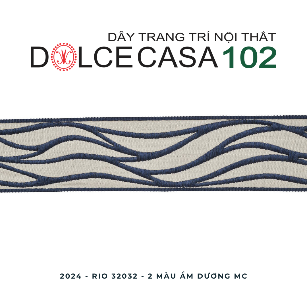 RIO 2024 dây trang trí dệt jacquard 32032 có sẵn tại nhà máy
