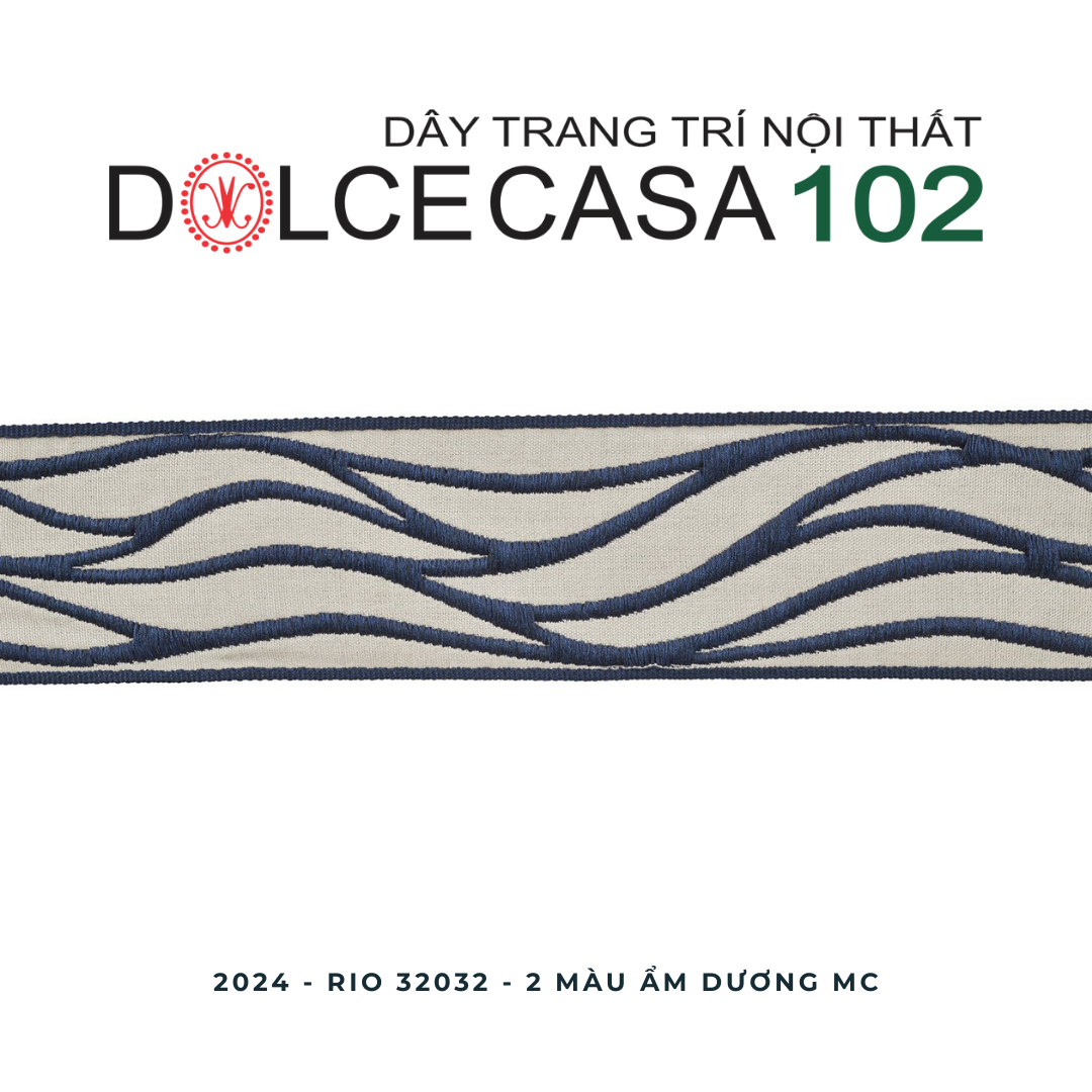  2024 dây trang trí RIO 32032 dệt jacquard có sẵn tại nhà máy 