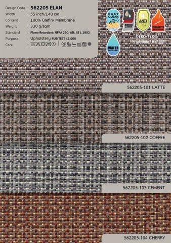 562205 vải bọc nệm ghế ELAN tại nhà máy