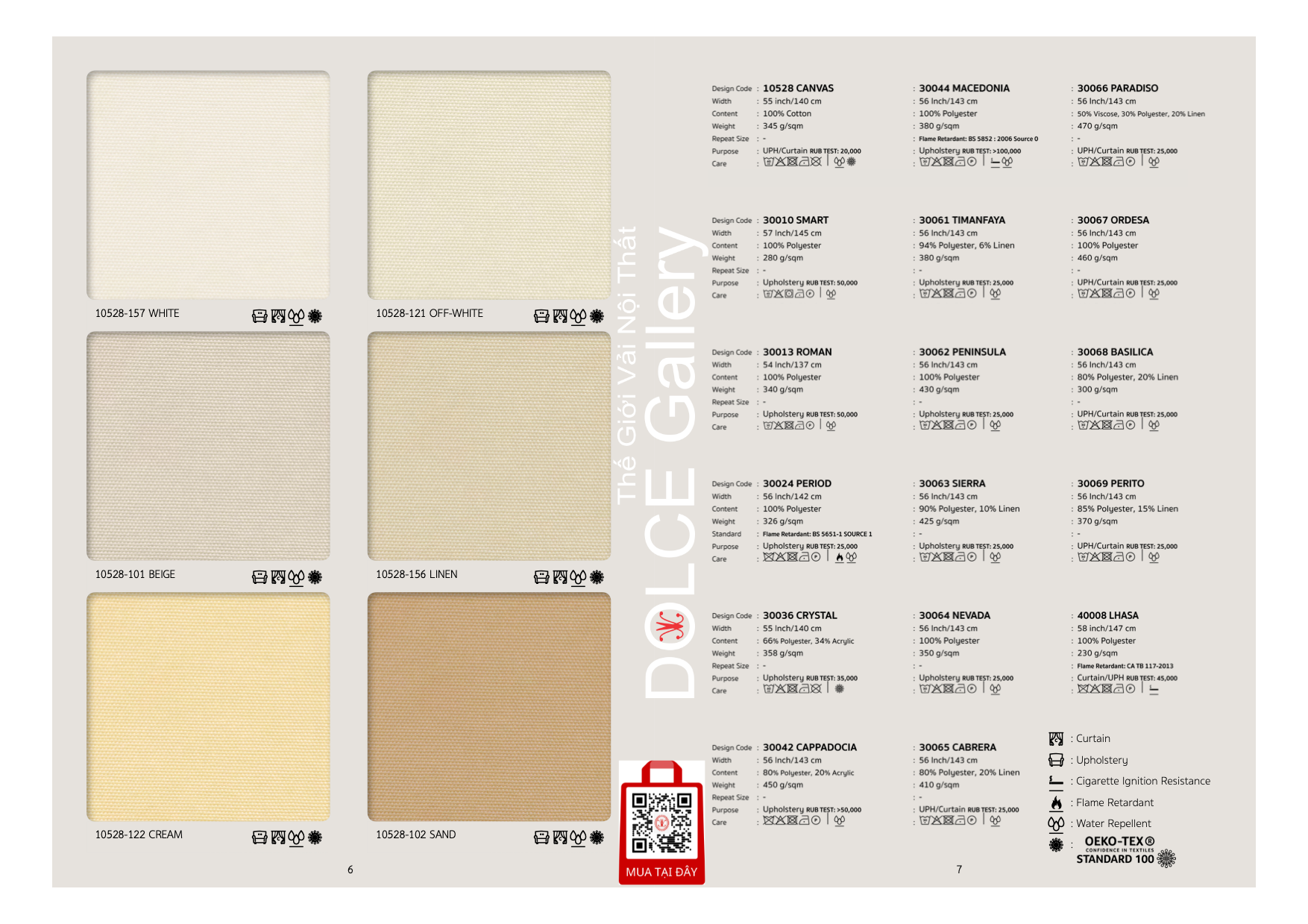 Vải đa chức năng bọc nệm ghế 2024 LINEN LOOKS Book