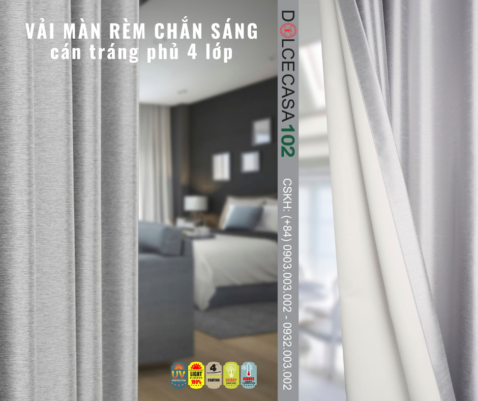 80032 vải chắn sáng cán phủ 4 lớp MOONLESS tại DOLCE Gallery
