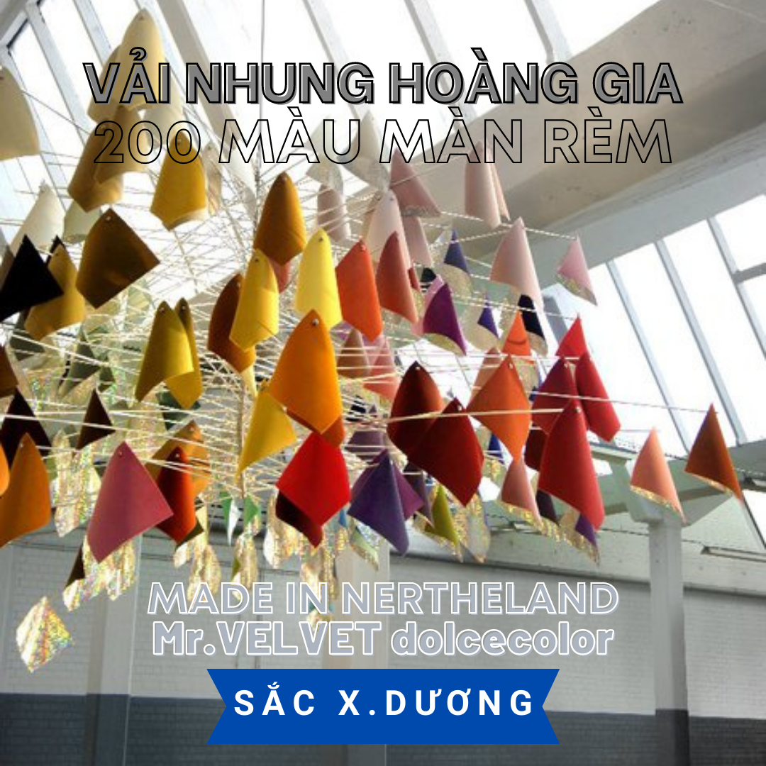 VẢI NHUNG HOÀNG GIA 200 MÀU MÀN RÈM 606293 SẮC XANH DƯƠNG
