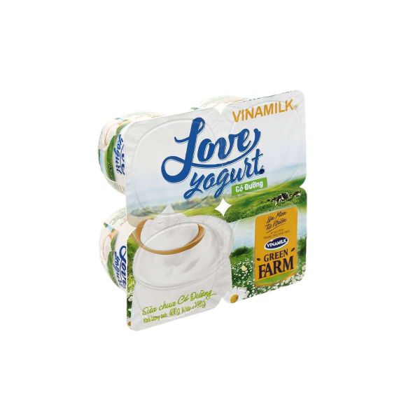 Sữa chua Love Yogurt Green Farm Có Đường Vinamilk 4*100 g (I0013270)