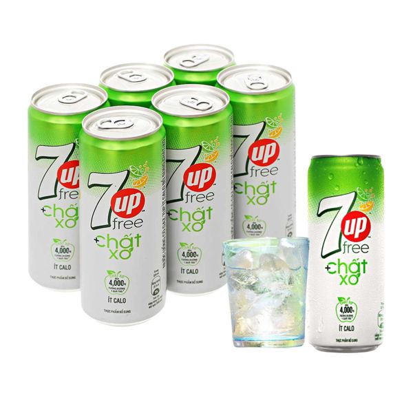 Nước ngọt 7Up ít calo bổ sung chất xơ