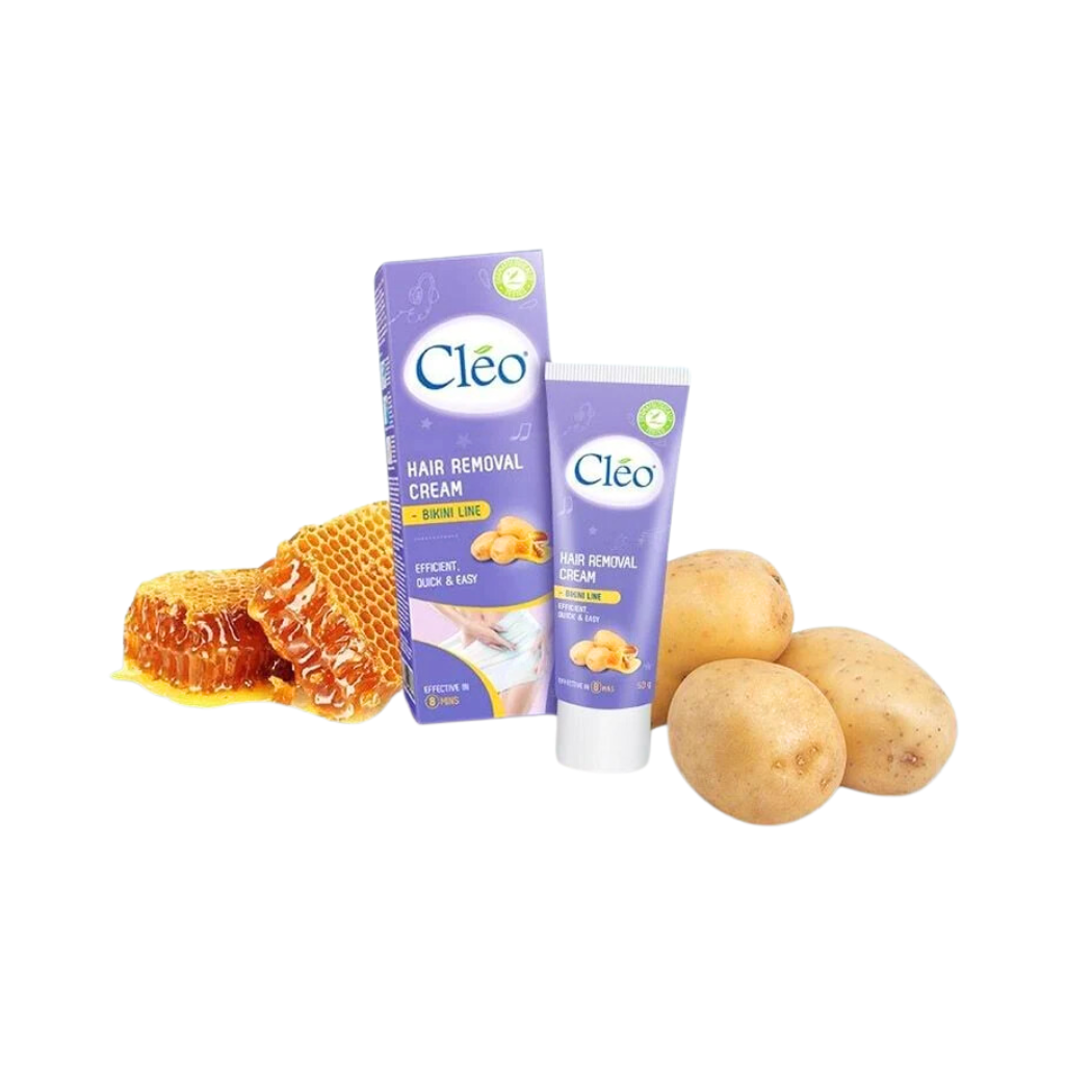 Kem tẩy lông viền Bikini Cleo chiết xuất từ Khoai tây và Mật ong hộp 50 g