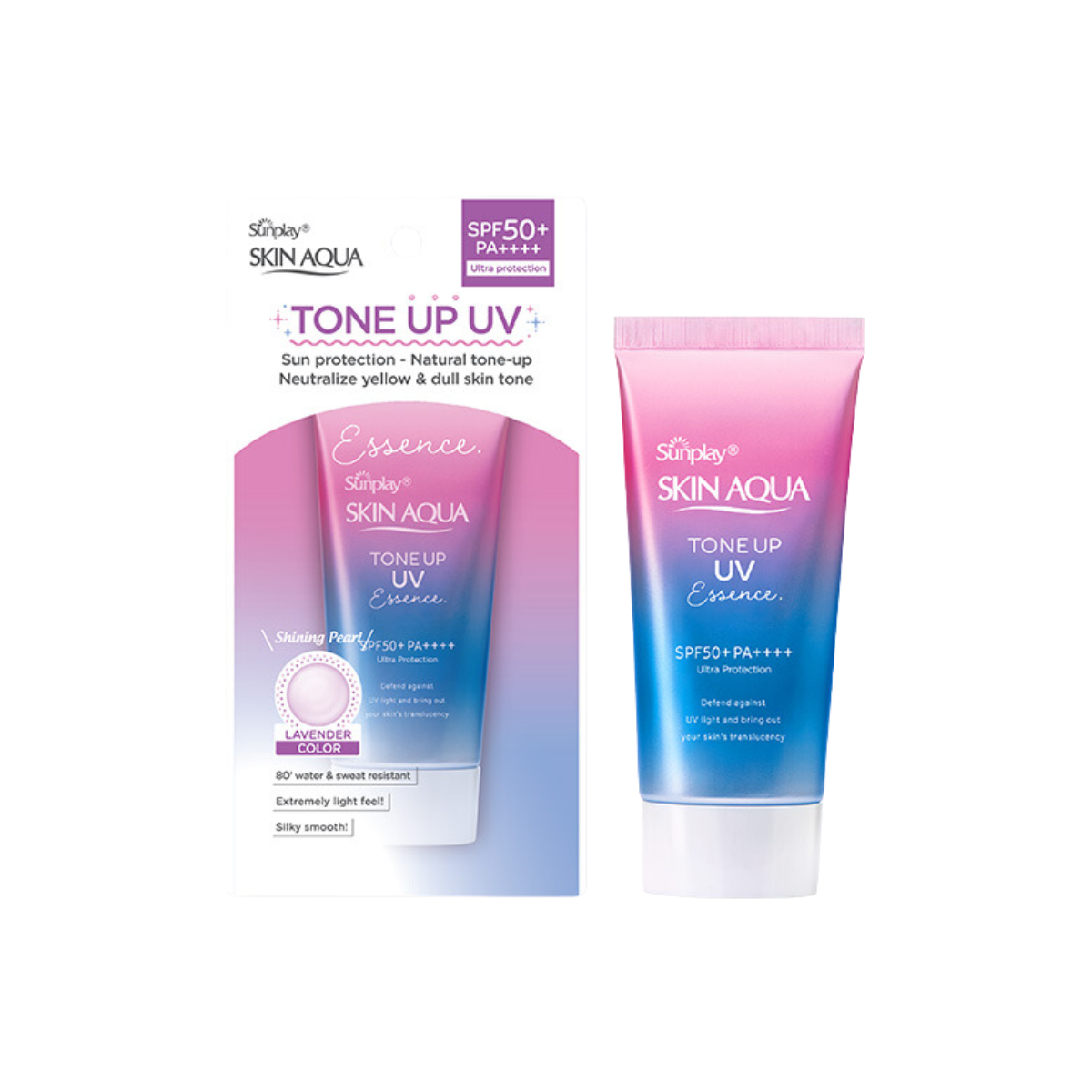 Tinh chất chống nắng Sunplay Skin Aqua Tone Up UV Essence Lavender SPF50+ hiệu chỉnh sắc da 50 g