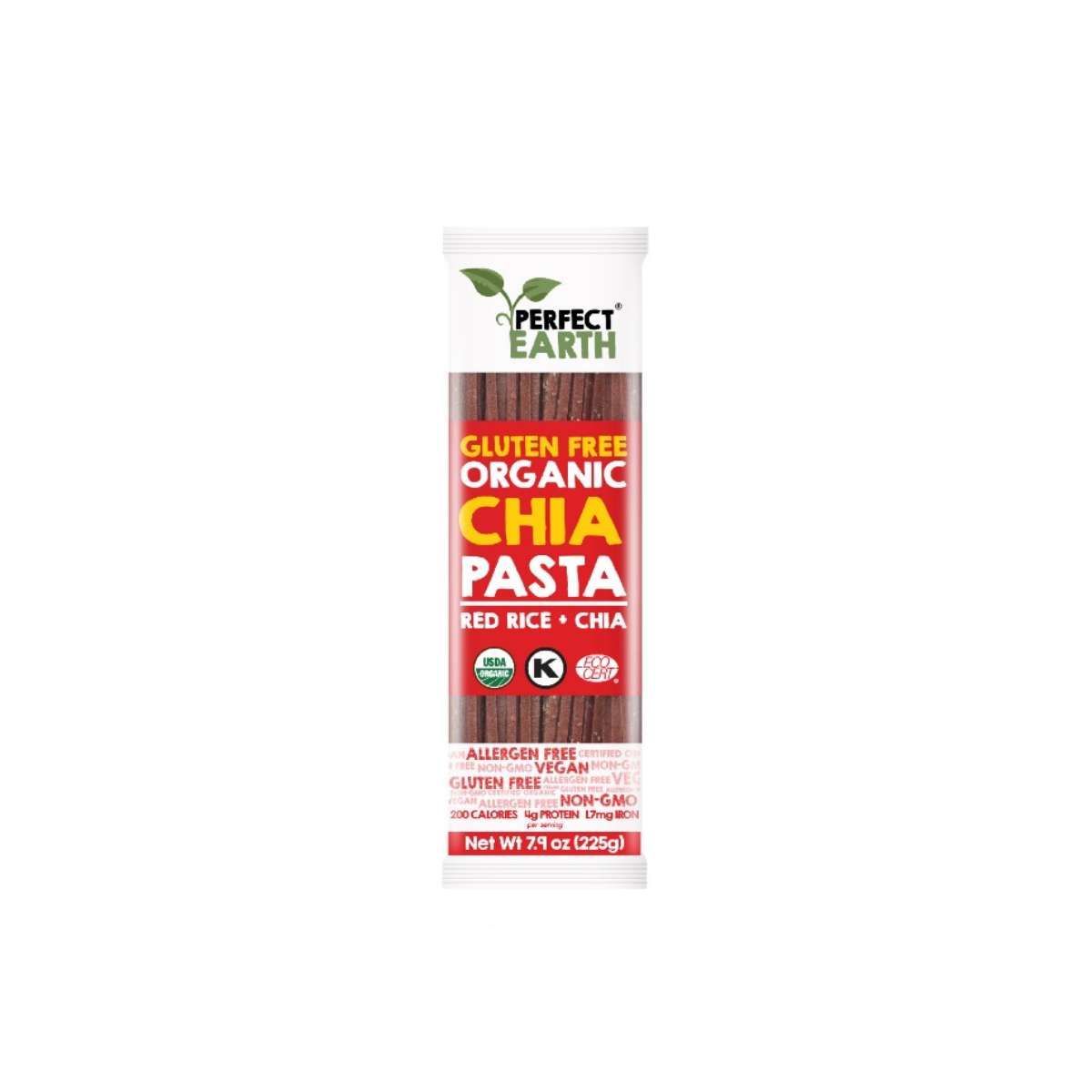 Bún gạo lứt đỏ và hạt chia hữu cơ Perfect Earth 225 g