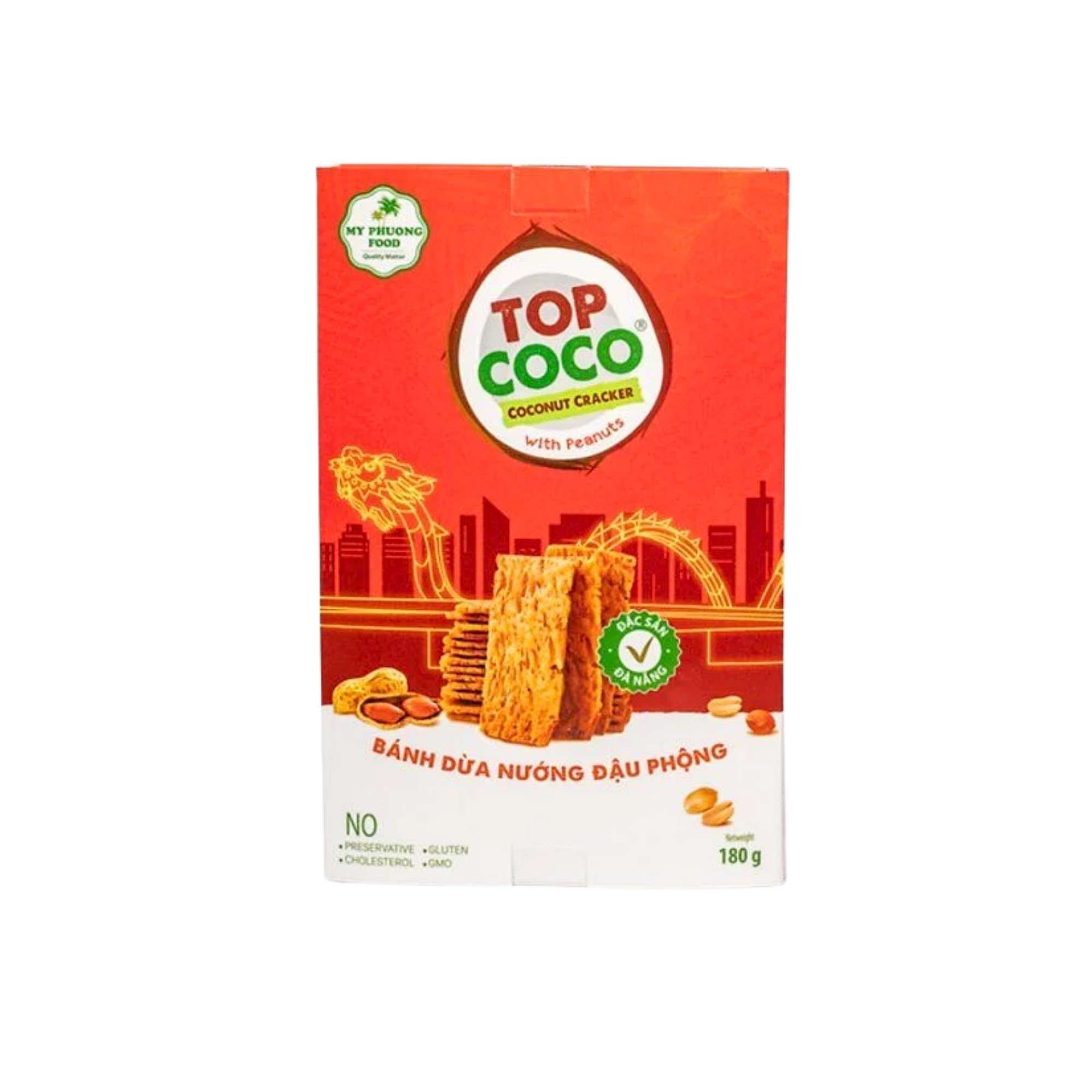 Bánh dừa nướng đậu phộng Topcoco 180 g