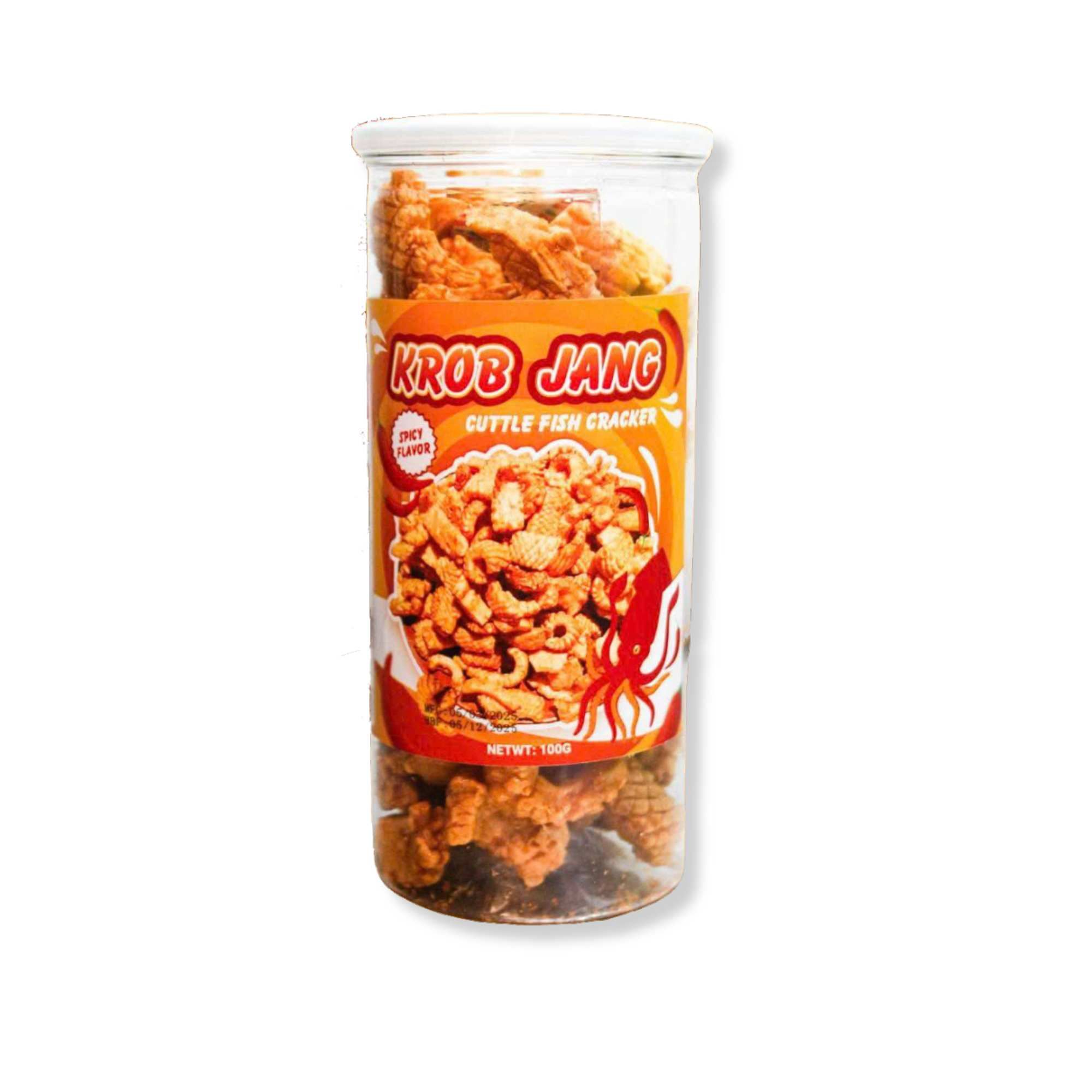 Bánh mực vị cay Krob Jang hộp 100 g