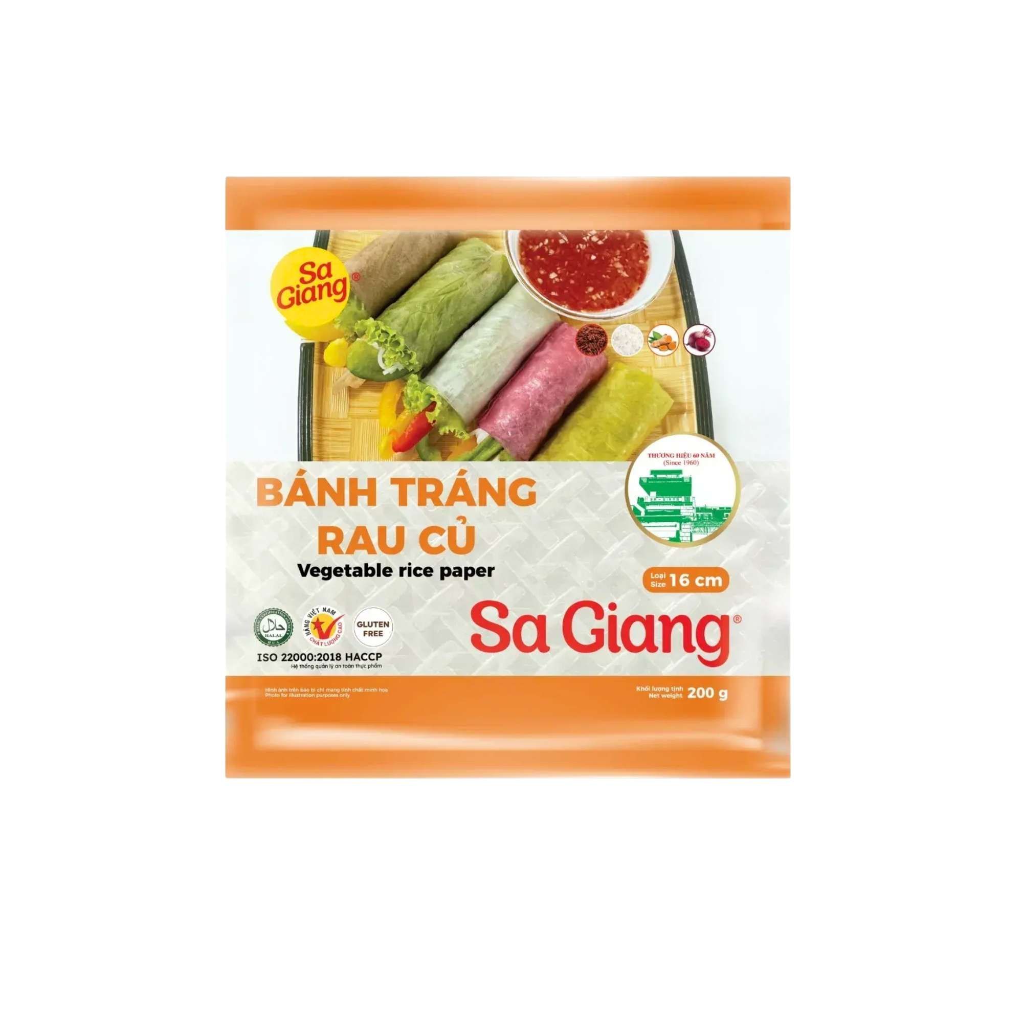 Bánh tráng rau củ Sa Giang túi 200 g