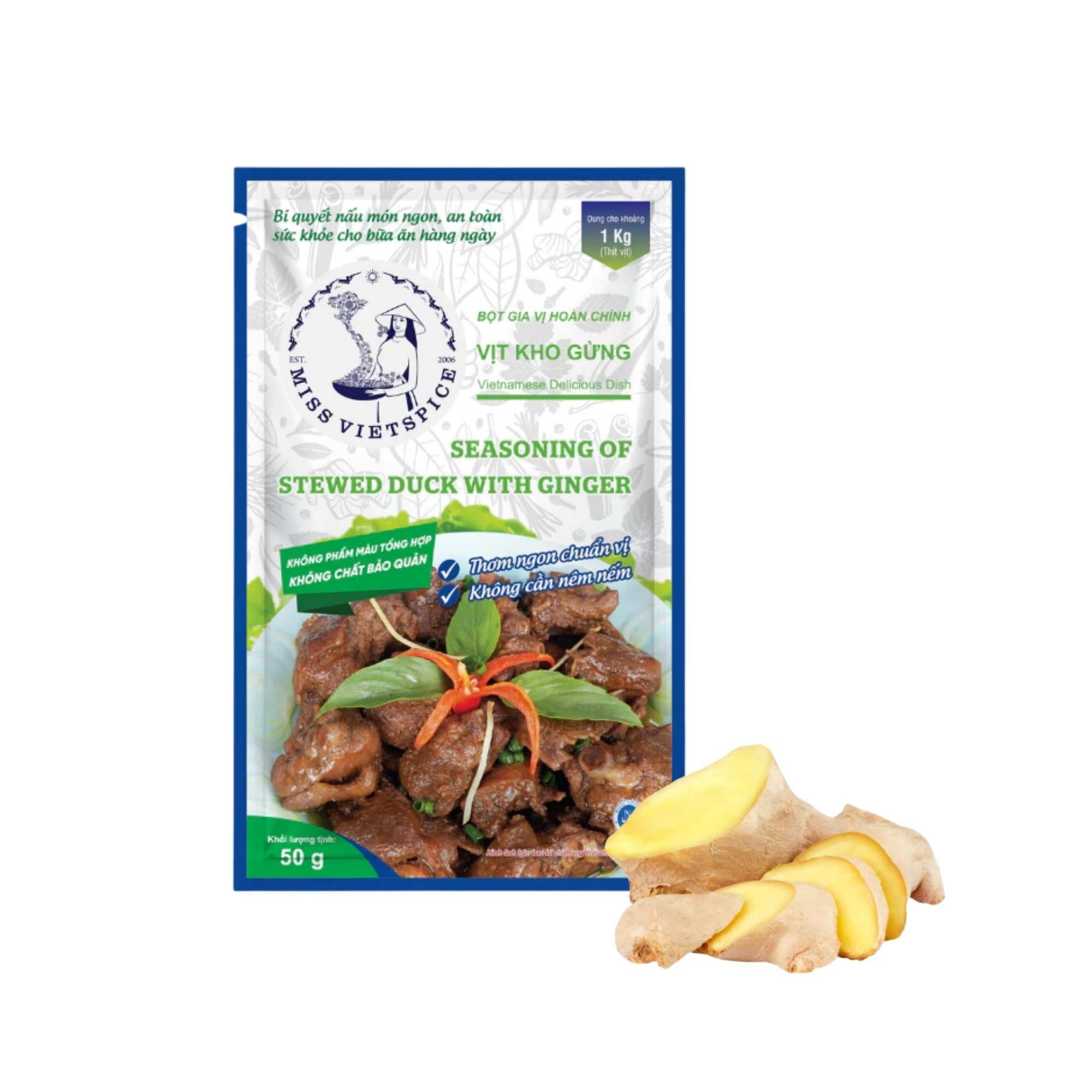 Bột Gia Vị Hoàn Chỉnh Vịt Kho Gừng Gia Vị Trân Châu gói 65 g