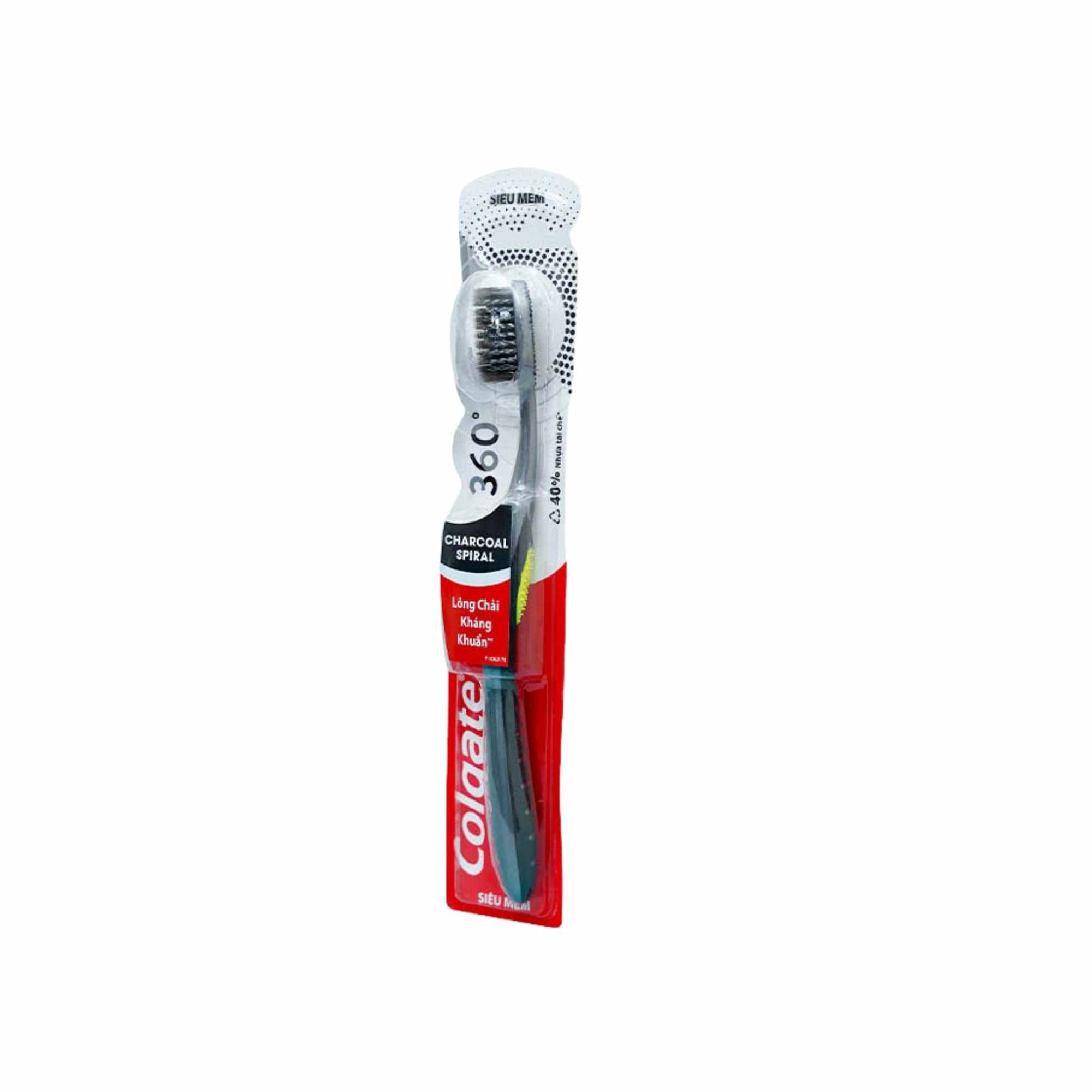 Bàn chải đánh răng Colgate 360 Charcoal Spiral Shx