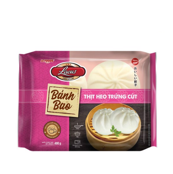 Bánh bao nhân thịt heo trứng cút Lacusina 400 g (I0008144)