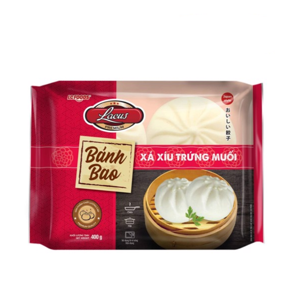 Bánh bao nhân xá xíu trứng muối Lacusina (Hộp 400G)