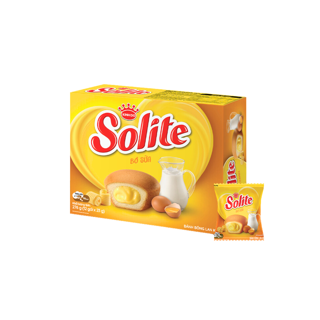 Bánh bông lan SOLITE kem bơ sữa 276G (I0015931)