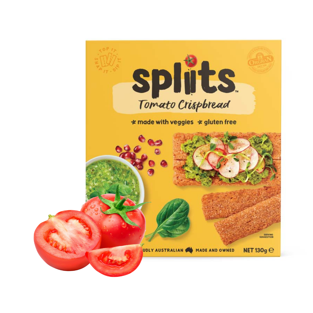 Bánh cracker Spliits cà chua 125 g (I0015827)