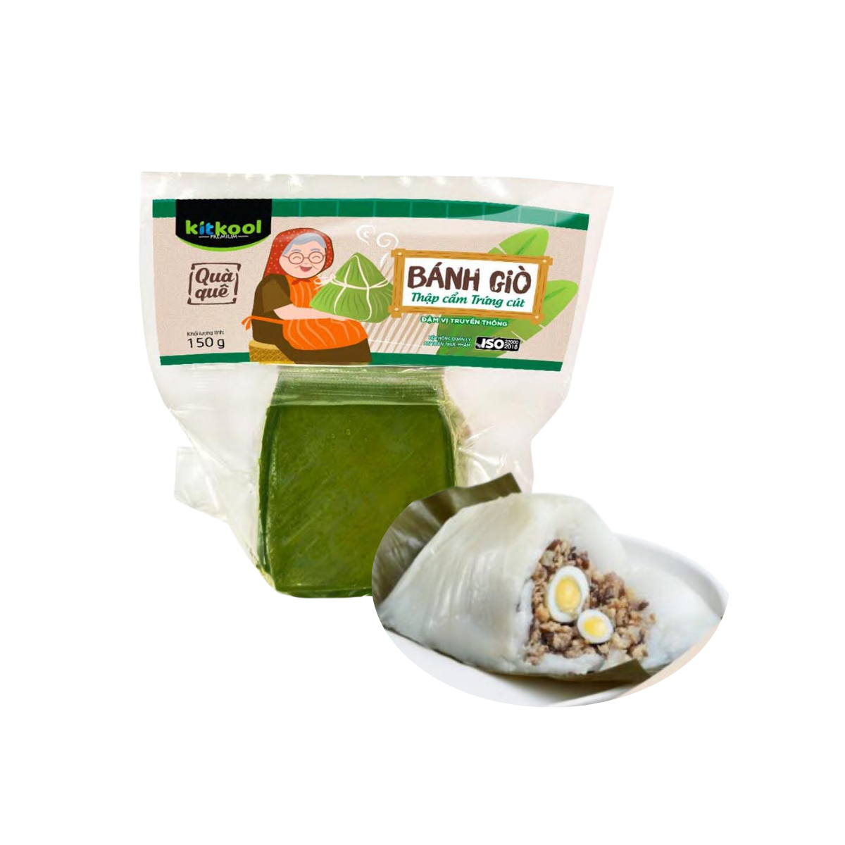 Bánh giò thập cẩm trứng cút Kitkool 150G (I0016408)