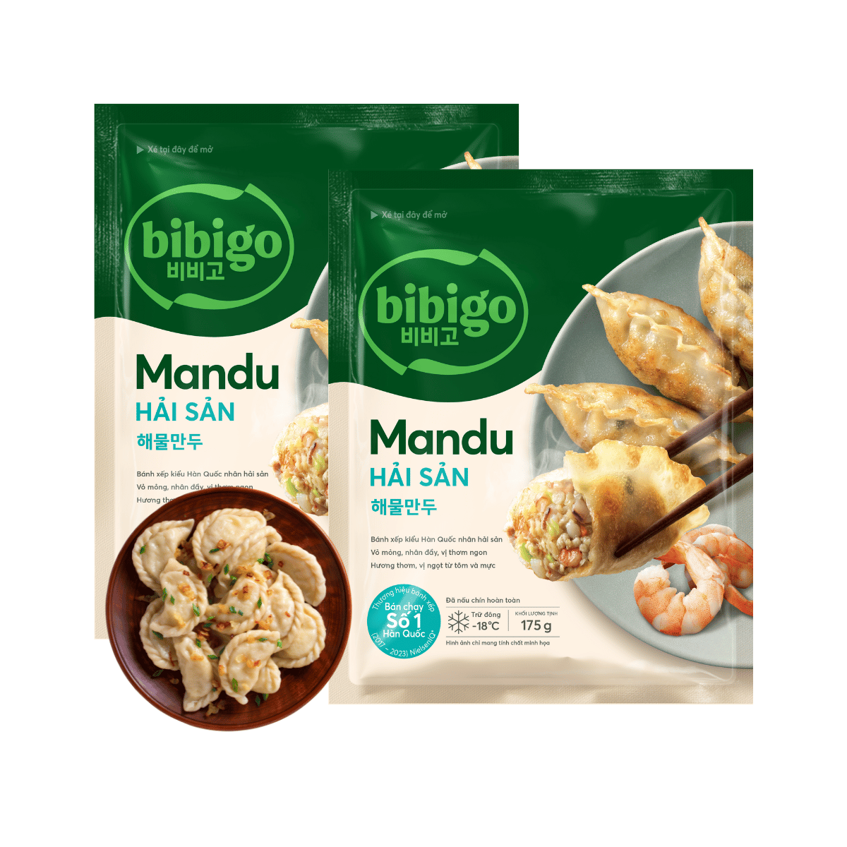 Bánh mandu hải sản Bibigo 175G