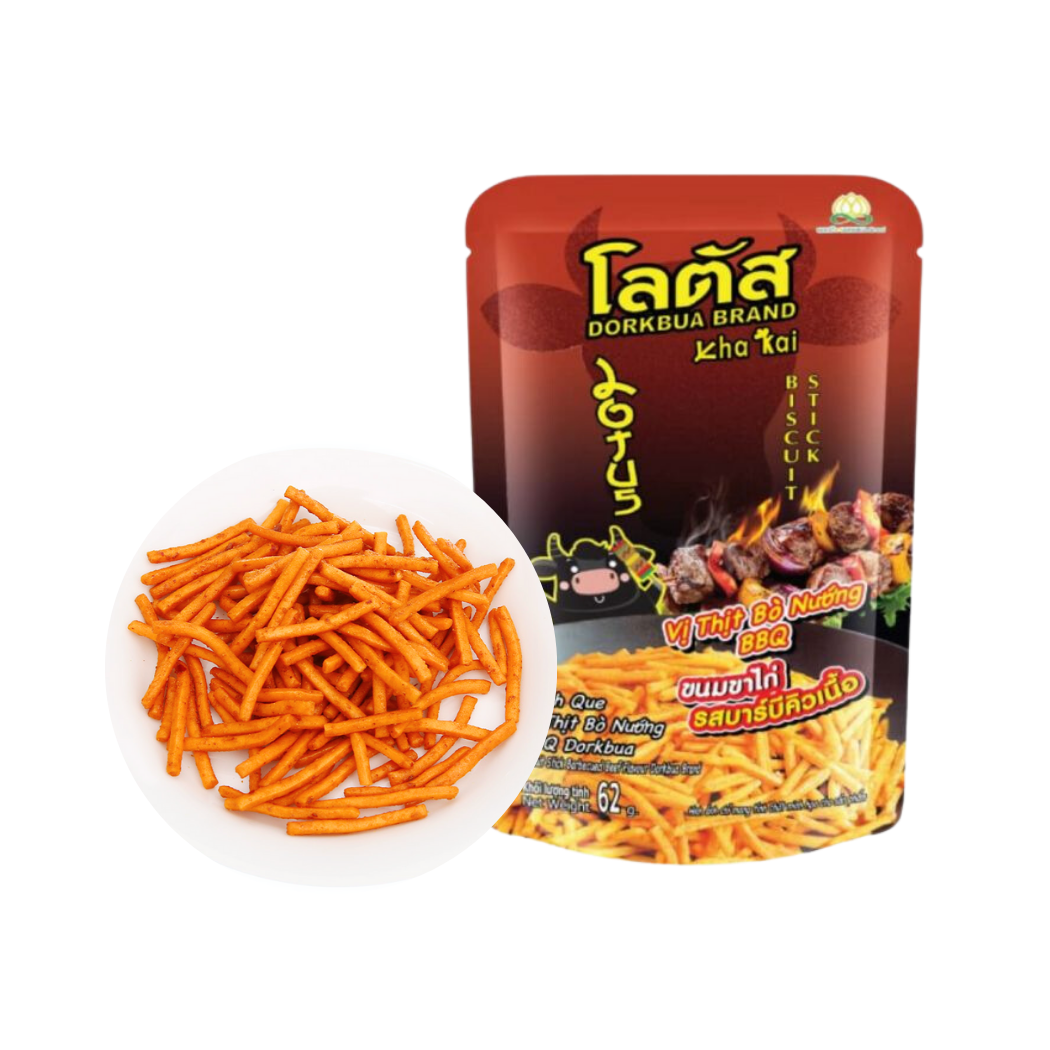 Bánh que Dorkbua vị Thịt bò nướng gói 62 g