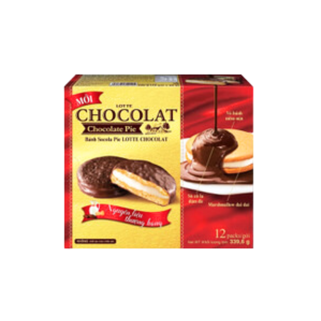 Bánh Socola Pie Chocolat Lotte 339,6G (I0016390)