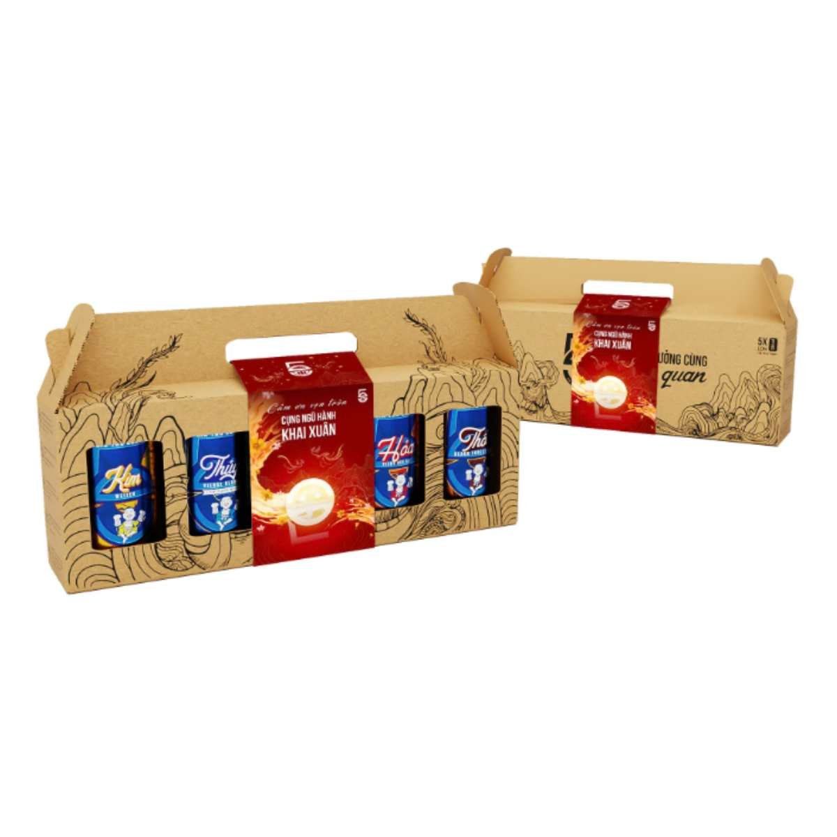 Bia Ngũ hành Pack 5 lon 330ml mix