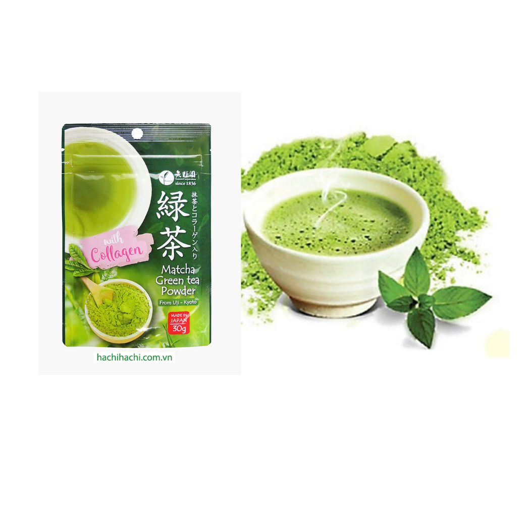 Bột trà xanh Matcha Collagen Nhật Bản Yanoen 30 g