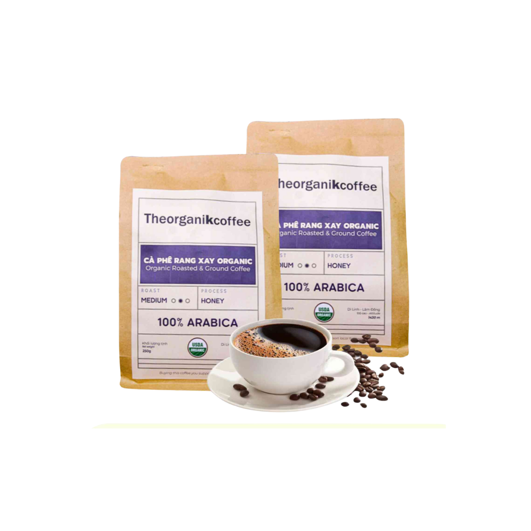 Cà phê 100% Arabica rang xay Theorganikcoffee 250G (I0012502)