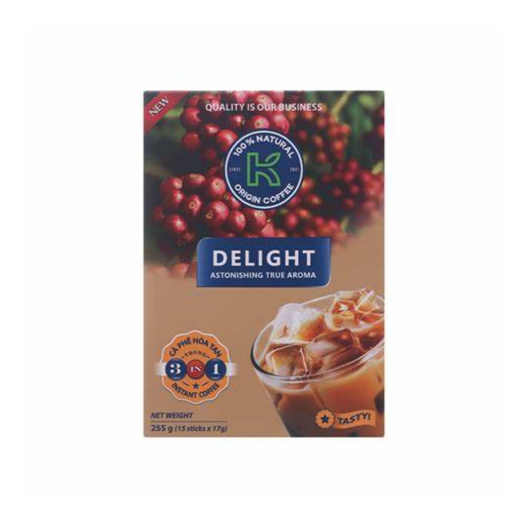 Cà phê hòa tan 3 in 1 K-Coffee Delight 255 g