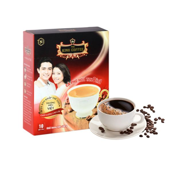 Cà phê hòa tan 3in1 King Coffee 10 gói x 16g (I0013892)