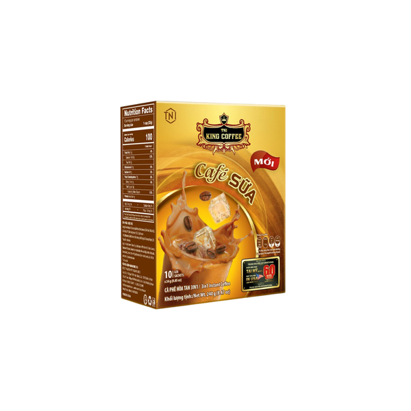 Cà phê sữa Plus King Coffee 10 gói x 20g/Hộp