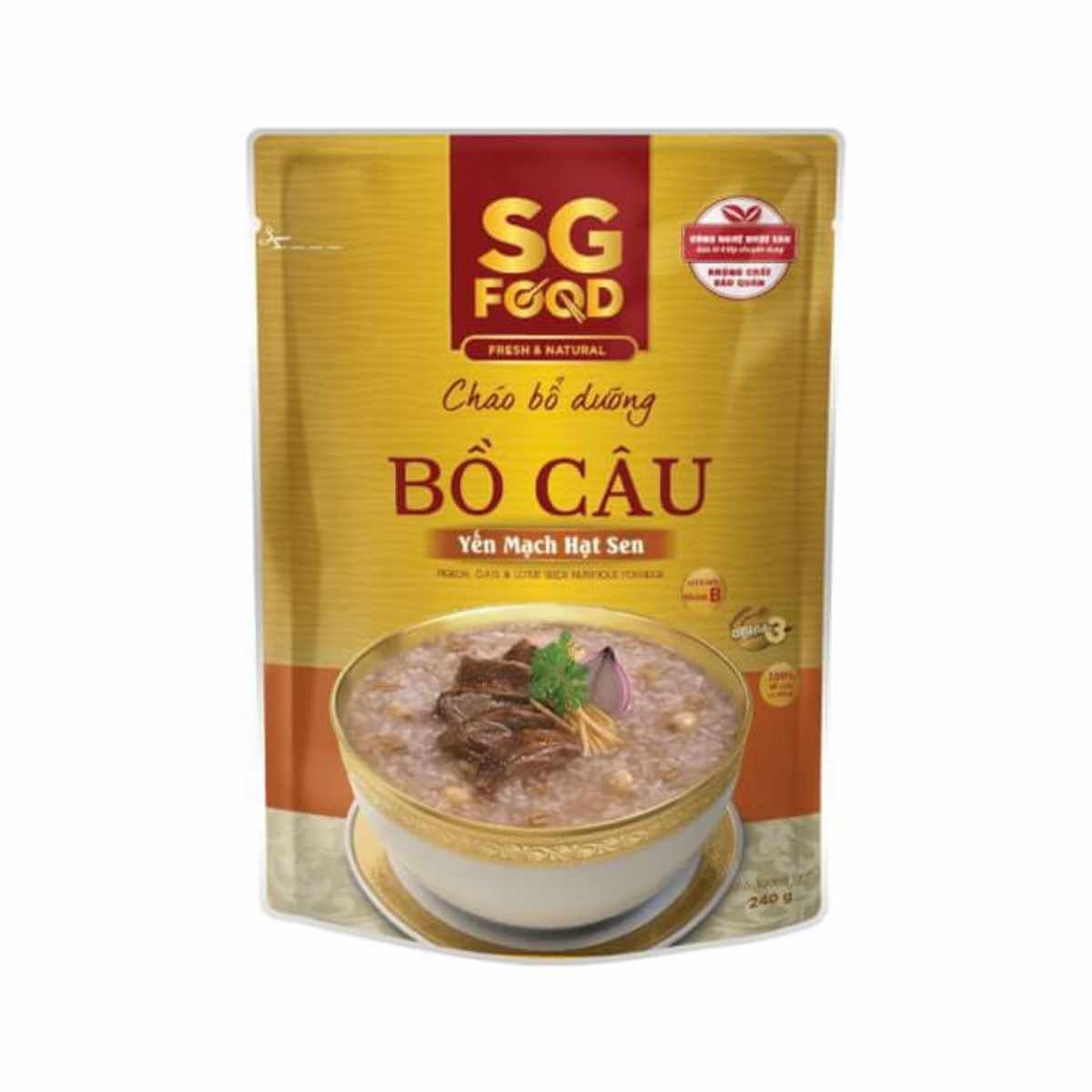 Cháo bổ dưỡng bồ câu yến mạch hạt sen SG Food gói 240 g
