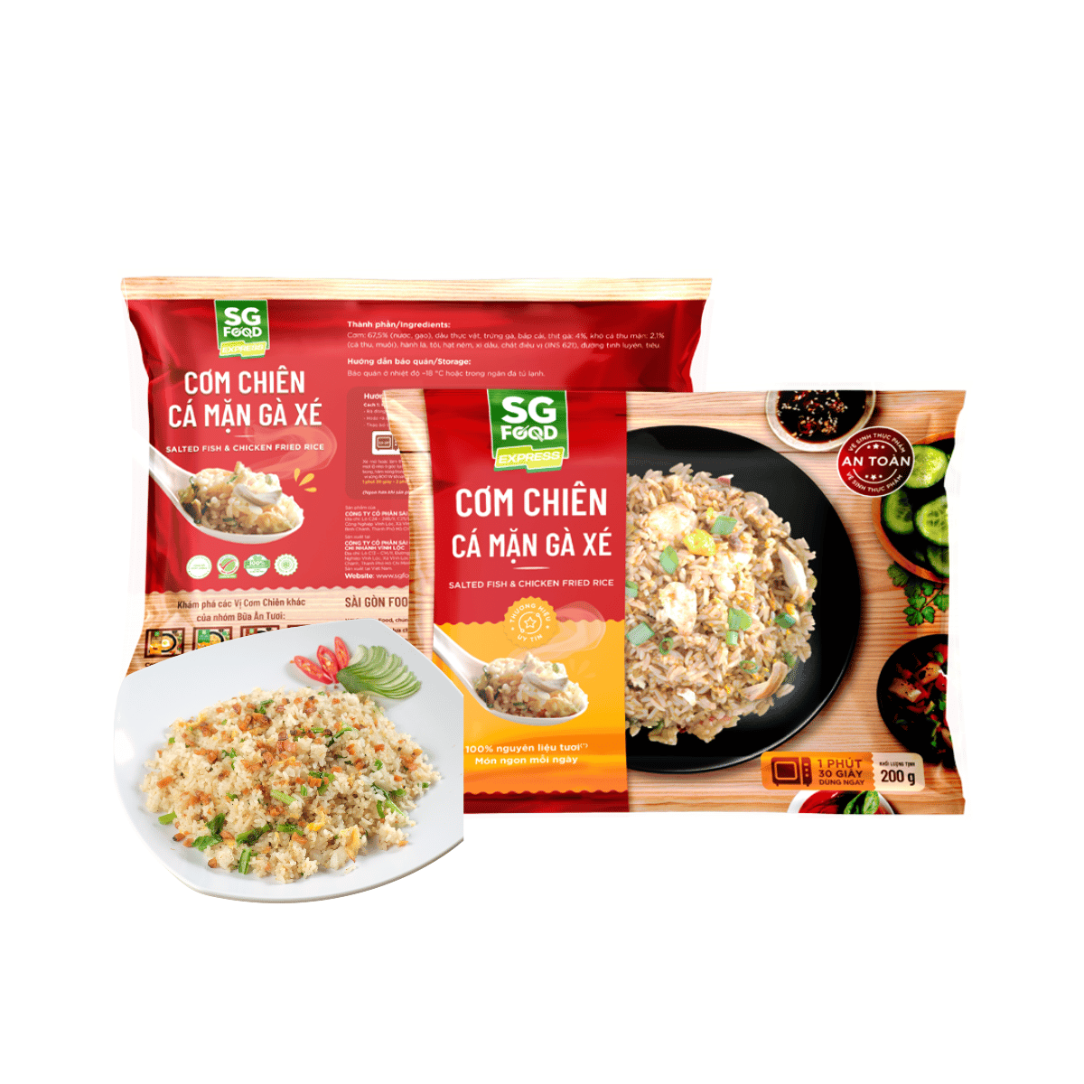 Cơm chiên cá mặn gà xé SG Food 200G