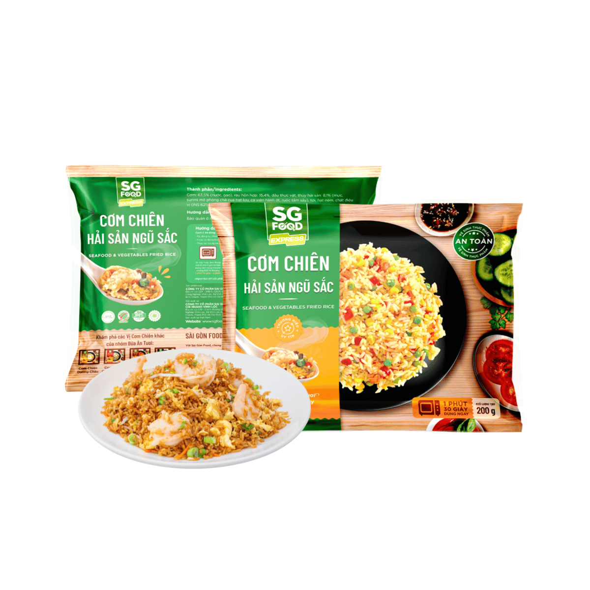Cơm chiên hải sản ngũ sắc SG Food 200G