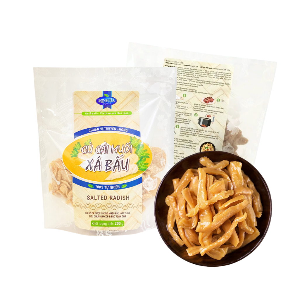Củ cải muối cắt lát Minh Hà gói 200 g