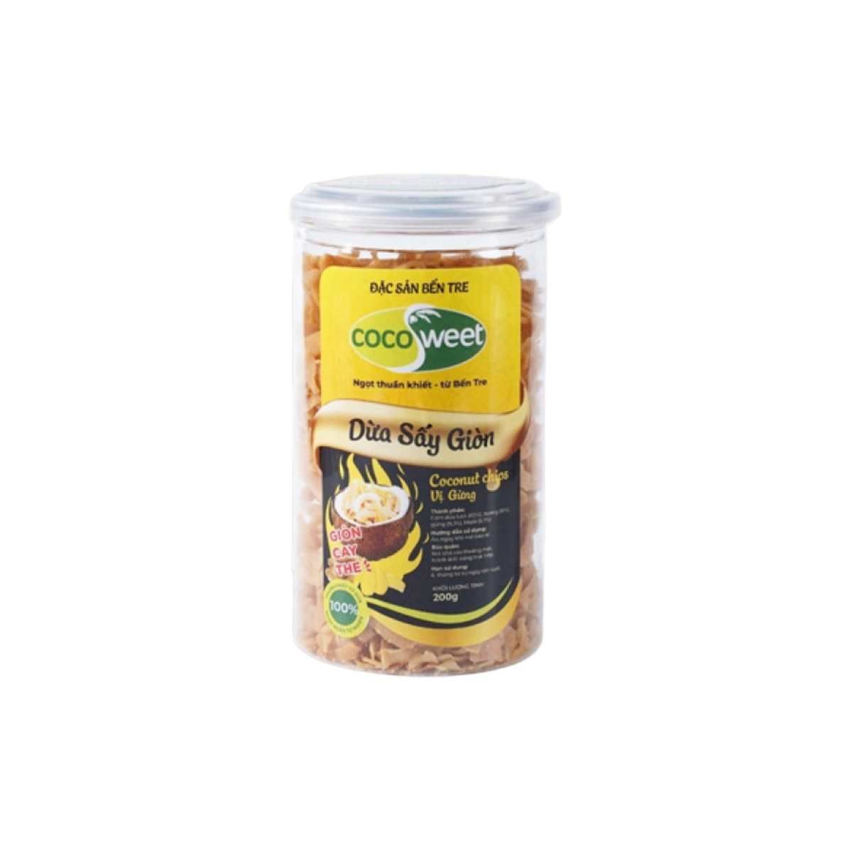 Dừa sấy giòn vị sữa Cocosweet 200 g