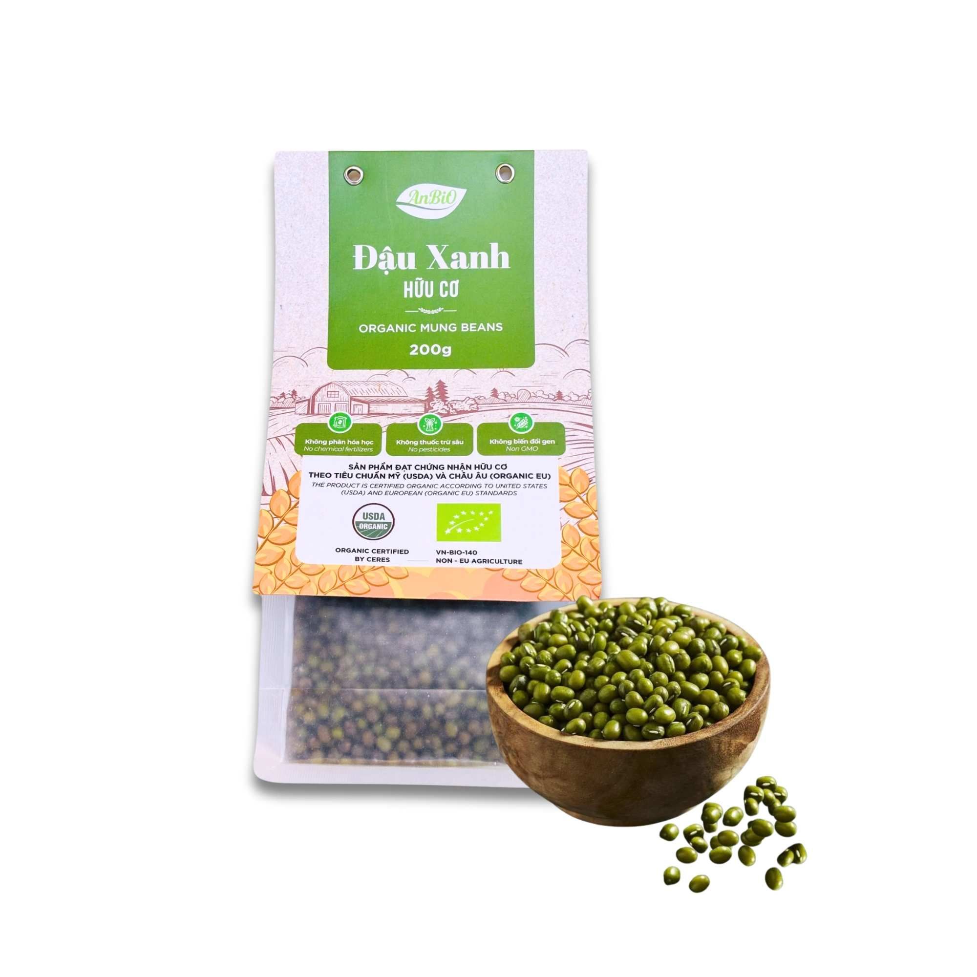 Đậu xanh hữu cơ Anbio 200g