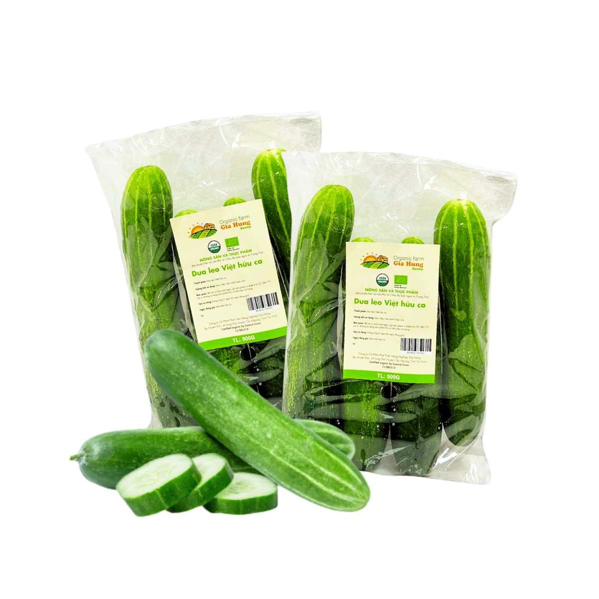 Dưa leo hữu cơ Gia Hưng 500 g