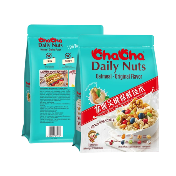 Yến mạch và hạt dinh dưỡng ăn liền hàng ngày Cha Cha mix trái cây sấy nguyên vị 350 g