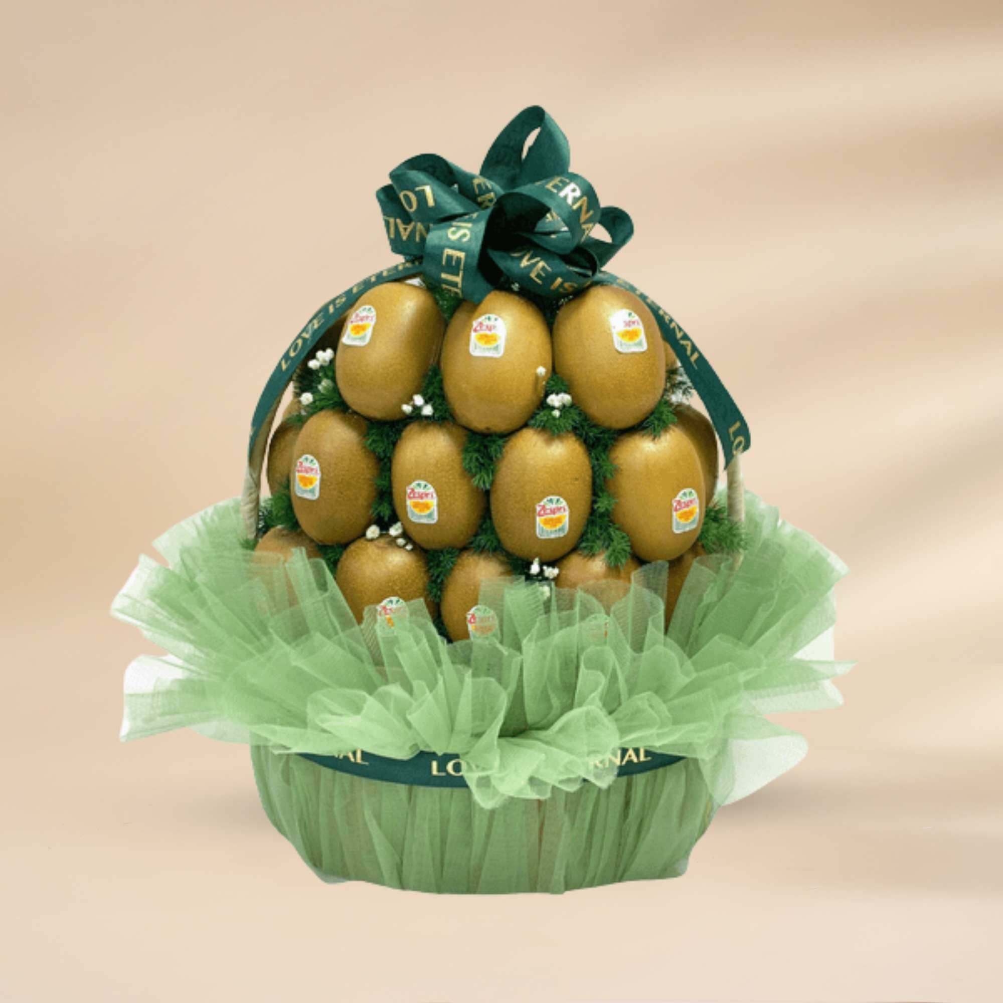 Giỏ Quà Kiwi Tông Xanh Lá