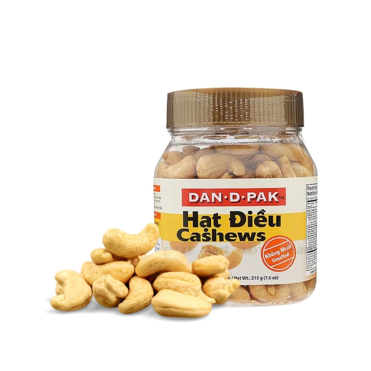 Hạt điều không muối Dan D Pak 215 g (I0001047)