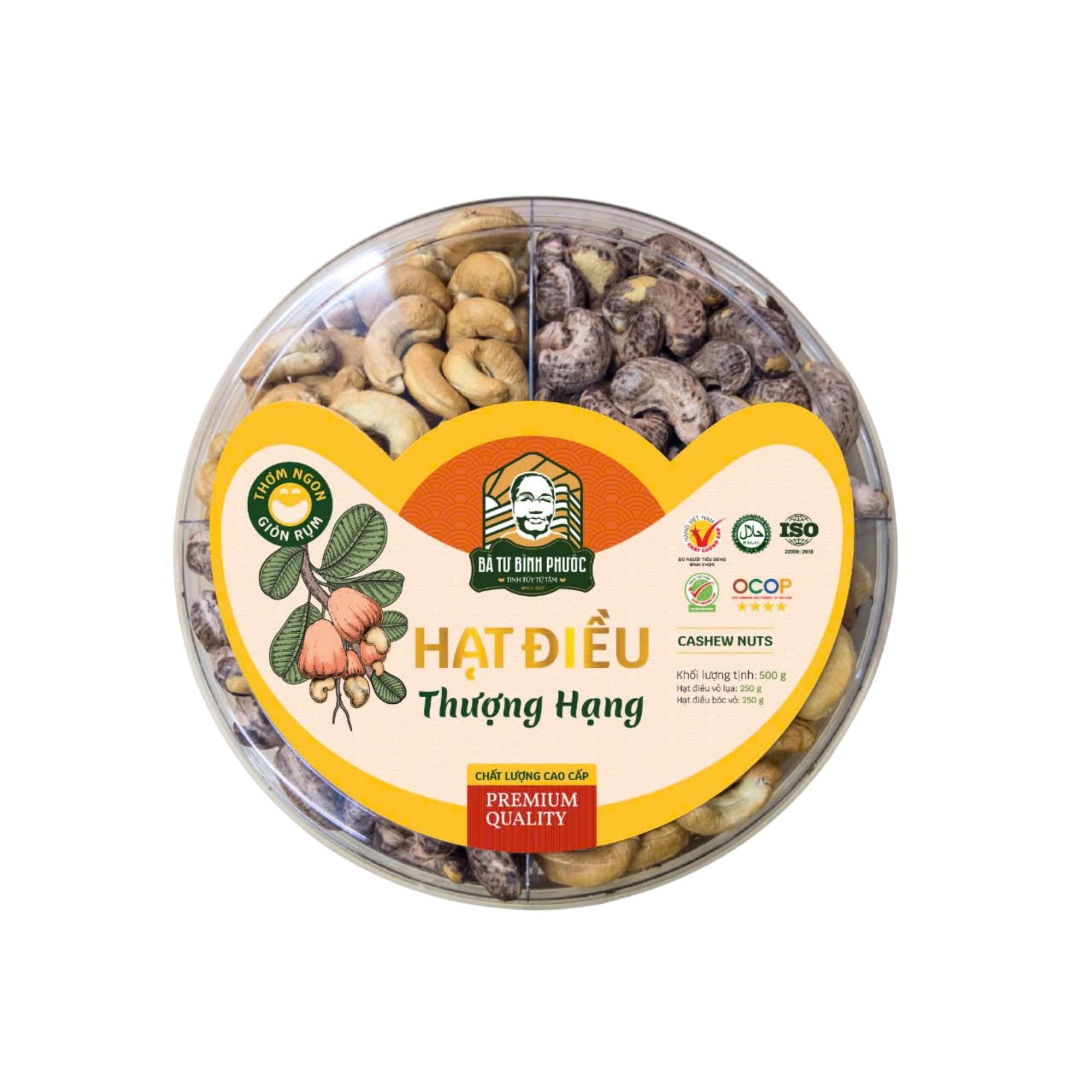 Hạt Điều Thượng Hạng Bà Tư Hộp 500 g